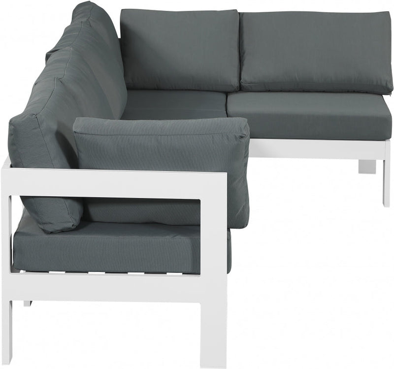 [HOT DEAL] Nizuc Fabric / Foam / Aluminum Grey Outdoor Patio Modular Sectional