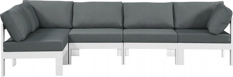 [HOT DEAL] Nizuc Fabric / Foam / Aluminum Grey Outdoor Patio Modular Sectional