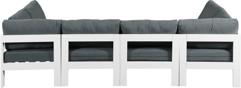 [HOT DEAL] Nizuc Fabric / Foam / Aluminum Grey Outdoor Patio Modular Sectional