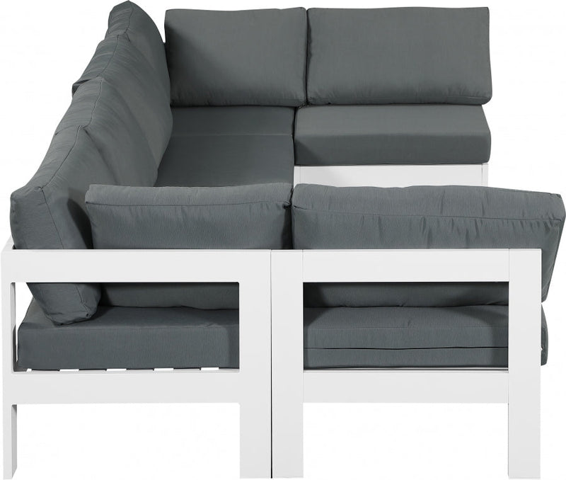[HOT DEAL] Nizuc Fabric / Foam / Aluminum Grey Outdoor Patio Modular Sectional