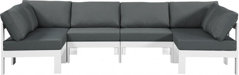 [HOT DEAL] Nizuc Fabric / Foam / Aluminum Grey Outdoor Patio Modular Sectional