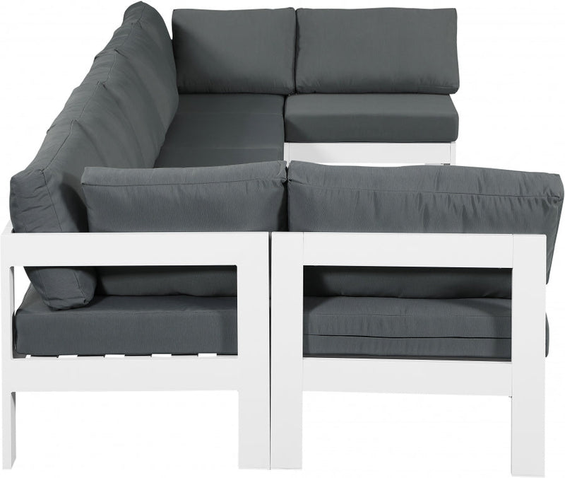 [HOT DEAL] Nizuc Fabric / Foam / Aluminum Grey Outdoor Patio Modular Sectional