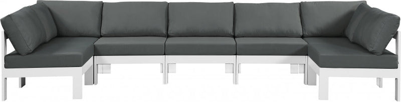 [HOT DEAL] Nizuc Fabric / Foam / Aluminum Grey Outdoor Patio Modular Sectional