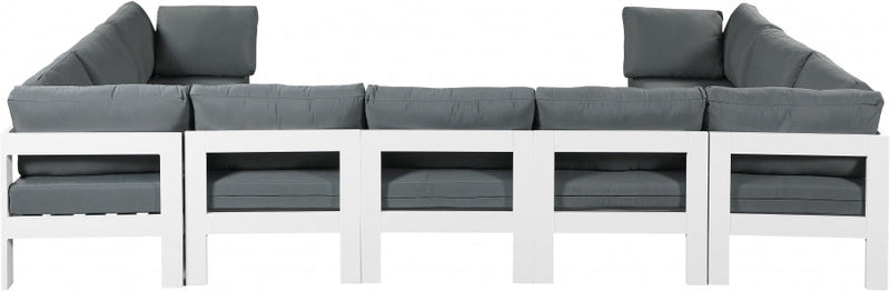 [HOT DEAL] Nizuc Fabric / Foam / Aluminum Grey Outdoor Patio Modular Sectional