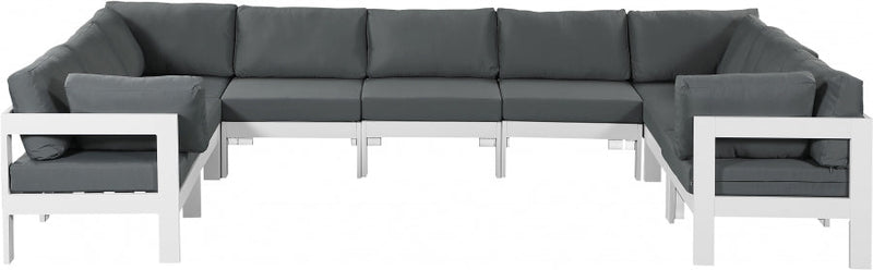 [HOT DEAL] Nizuc Fabric / Foam / Aluminum Grey Outdoor Patio Modular Sectional