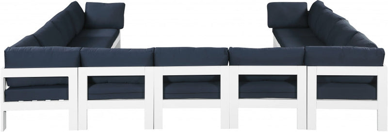 [HOT DEAL] Nizuc Fabric / Foam / Aluminum Navy Outdoor Patio Modular Sectional