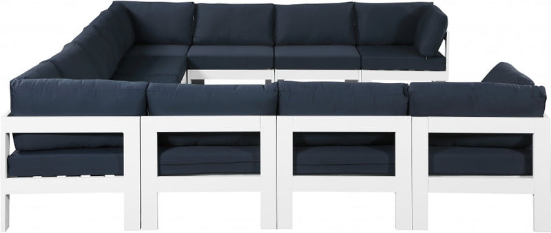 [HOT DEAL] Nizuc Fabric / Foam / Aluminum Navy Outdoor Patio Modular Sectional