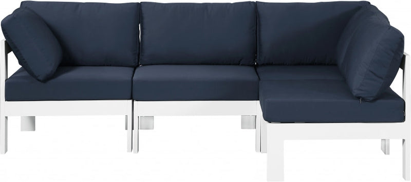 [HOT DEAL] Nizuc Fabric / Foam / Aluminum Navy Outdoor Patio Modular Sectional