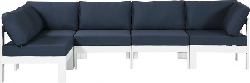 [HOT DEAL] Nizuc Fabric / Foam / Aluminum Navy Outdoor Patio Modular Sectional