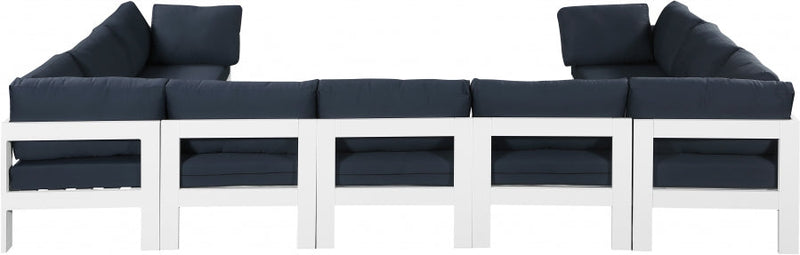[HOT DEAL] Nizuc Fabric / Foam / Aluminum Navy Outdoor Patio Modular Sectional