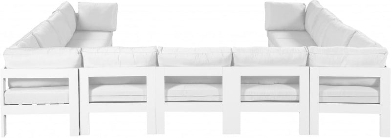 [HOT DEAL] Nizuc Fabric / Foam / Aluminum White Outdoor Patio Modular Sectional