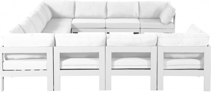 [HOT DEAL] Nizuc Fabric / Foam / Aluminum White Outdoor Patio Modular Sectional
