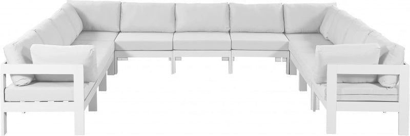 [HOT DEAL] Nizuc Fabric / Foam / Aluminum White Outdoor Patio Modular Sectional