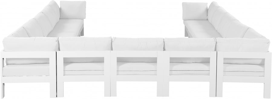 [HOT DEAL] Nizuc Fabric / Foam / Aluminum White Outdoor Patio Modular Sectional