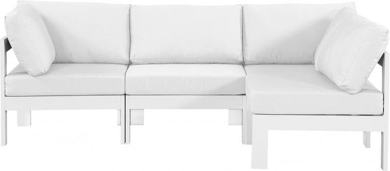 [HOT DEAL] Nizuc Fabric / Foam / Aluminum White Outdoor Patio Modular Sectional