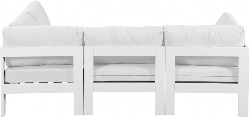 [HOT DEAL] Nizuc Fabric / Foam / Aluminum White Outdoor Patio Modular Sectional