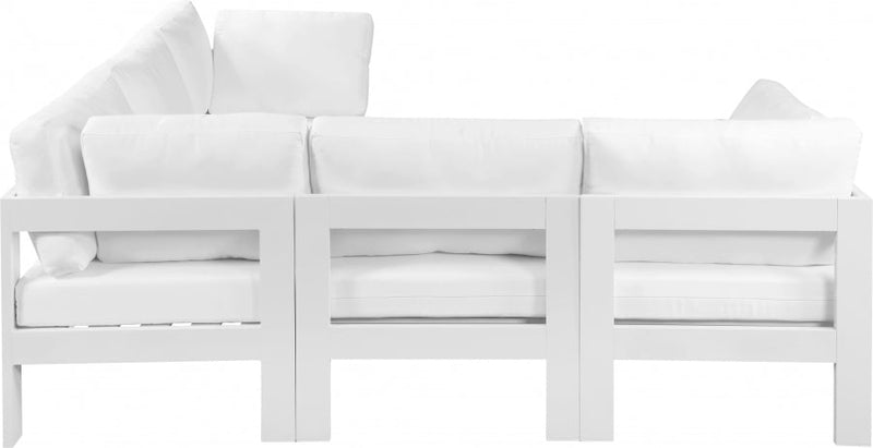 [HOT DEAL] Nizuc Fabric / Foam / Aluminum White Outdoor Patio Modular Sectional