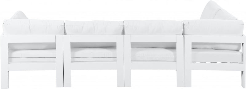 [HOT DEAL] Nizuc Fabric / Foam / Aluminum White Outdoor Patio Modular Sectional