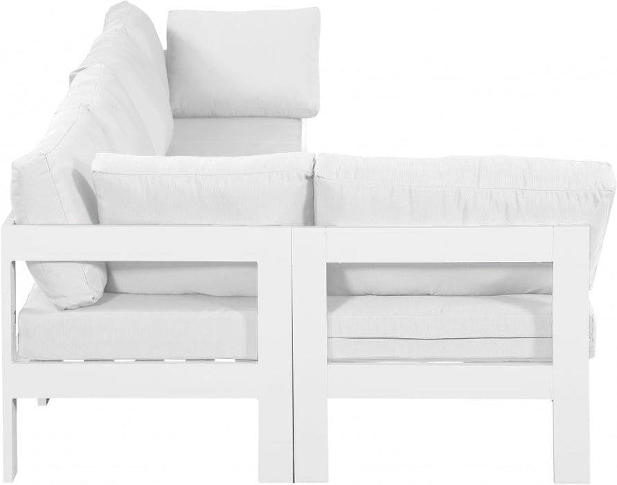 [HOT DEAL] Nizuc Fabric / Foam / Aluminum White Outdoor Patio Modular Sectional
