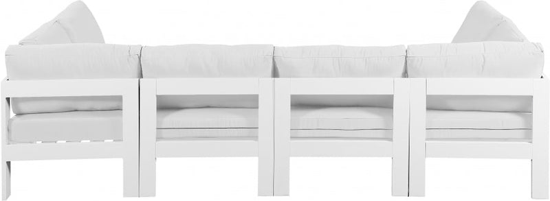[HOT DEAL] Nizuc Fabric / Foam / Aluminum White Outdoor Patio Modular Sectional