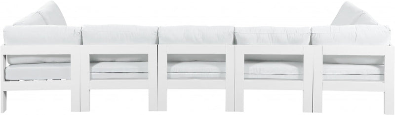 [HOT DEAL] Nizuc Fabric / Foam / Aluminum White Outdoor Patio Modular Sectional