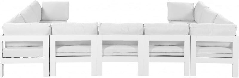 [HOT DEAL] Nizuc Fabric / Foam / Aluminum White Outdoor Patio Modular Sectional