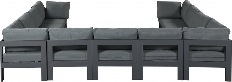 [HOT DEAL] Nizuc Fabric / Foam / Aluminum Grey Outdoor Patio Modular Sectional