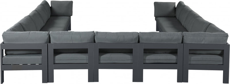 [HOT DEAL] Nizuc Fabric / Foam / Aluminum Grey Outdoor Patio Modular Sectional