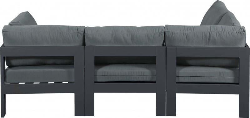 [HOT DEAL] Nizuc Fabric / Foam / Aluminum Grey Outdoor Patio Modular Sectional