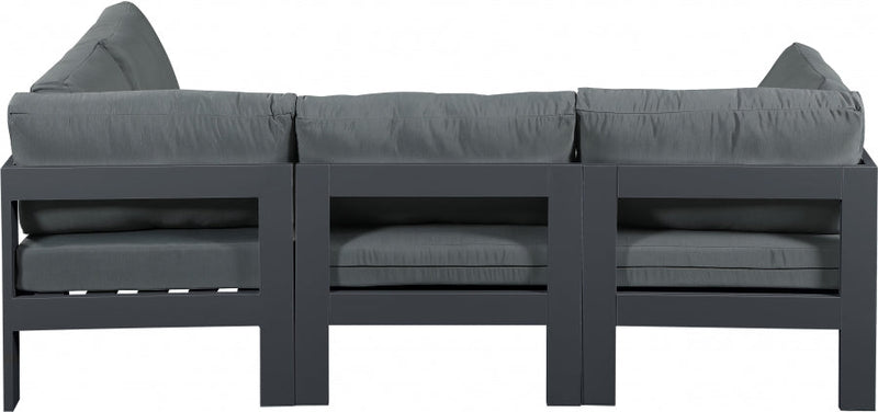 [HOT DEAL] Nizuc Fabric / Foam / Aluminum Grey Outdoor Patio Modular Sectional