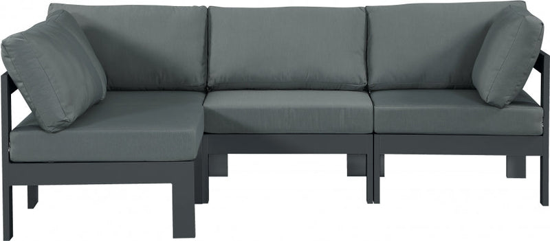 [HOT DEAL] Nizuc Fabric / Foam / Aluminum Grey Outdoor Patio Modular Sectional