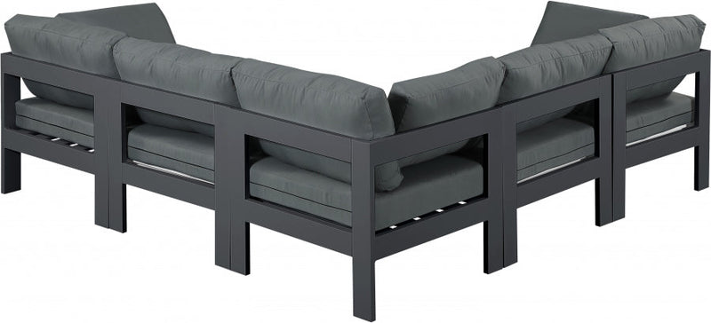 [HOT DEAL] Nizuc Fabric / Foam / Aluminum Grey Outdoor Patio Modular Sectional