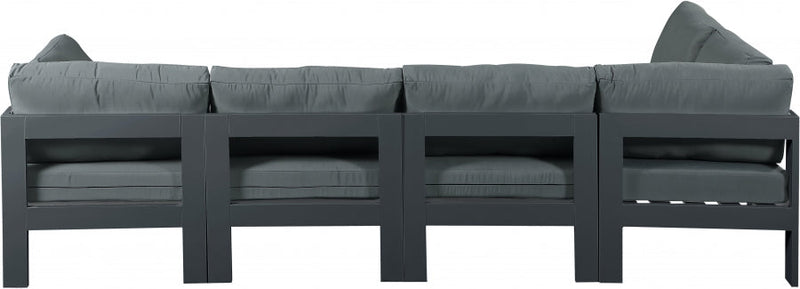 [HOT DEAL] Nizuc Fabric / Foam / Aluminum Grey Outdoor Patio Modular Sectional