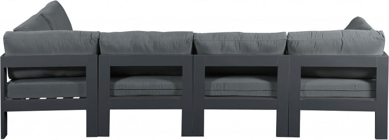 [HOT DEAL] Nizuc Fabric / Foam / Aluminum Grey Outdoor Patio Modular Sectional