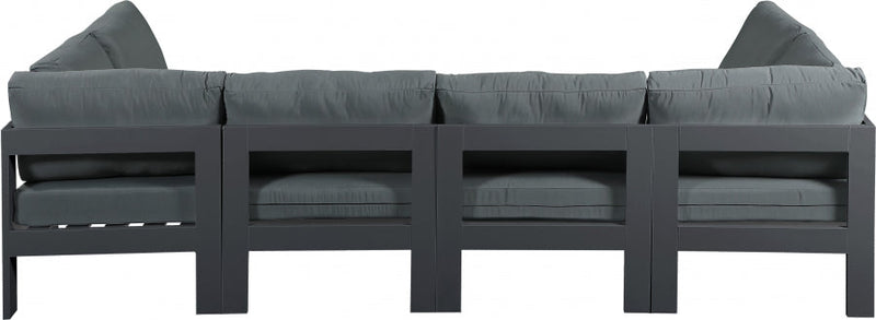 [HOT DEAL] Nizuc Fabric / Foam / Aluminum Grey Outdoor Patio Modular Sectional