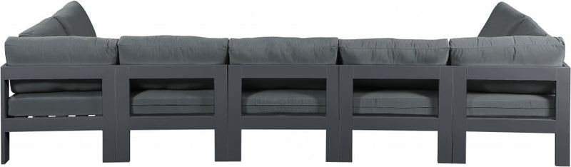 [HOT DEAL] Nizuc Fabric / Foam / Aluminum Grey Outdoor Patio Modular Sectional