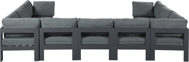 [HOT DEAL] Nizuc Fabric / Foam / Aluminum Grey Outdoor Patio Modular Sectional