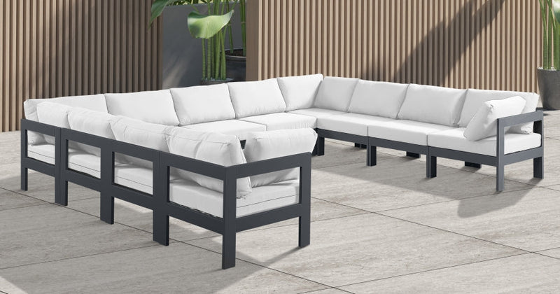 [HOT DEAL] Nizuc Fabric / Foam / Aluminum White Outdoor Patio Modular Sectional