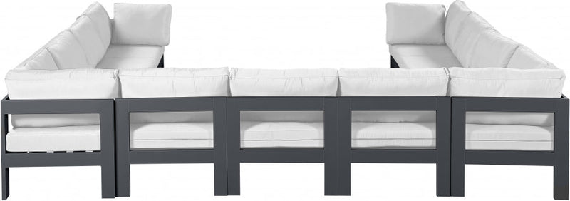 [HOT DEAL] Nizuc Fabric / Foam / Aluminum White Outdoor Patio Modular Sectional