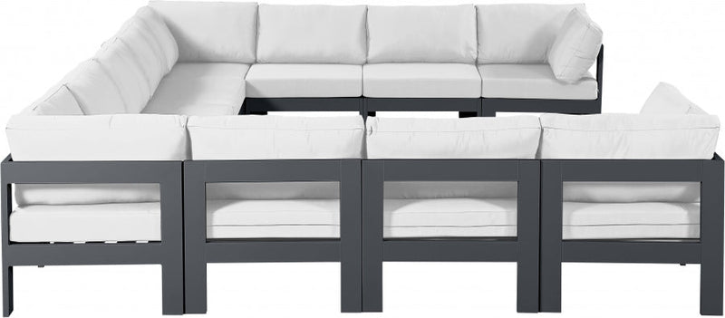 [HOT DEAL] Nizuc Fabric / Foam / Aluminum White Outdoor Patio Modular Sectional