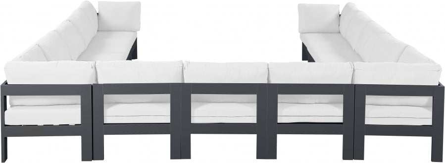 [HOT DEAL] Nizuc Fabric / Foam / Aluminum White Outdoor Patio Modular Sectional