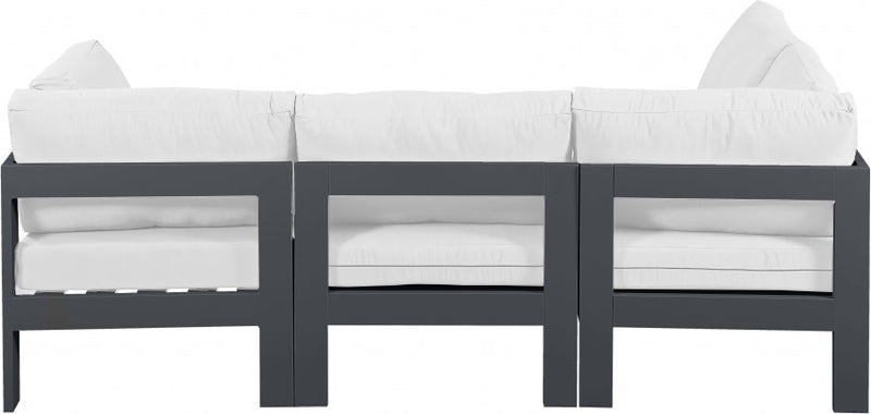 [HOT DEAL] Nizuc Fabric / Foam / Aluminum White Outdoor Patio Modular Sectional