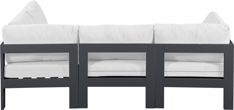 [HOT DEAL] Nizuc Fabric / Foam / Aluminum White Outdoor Patio Modular Sectional