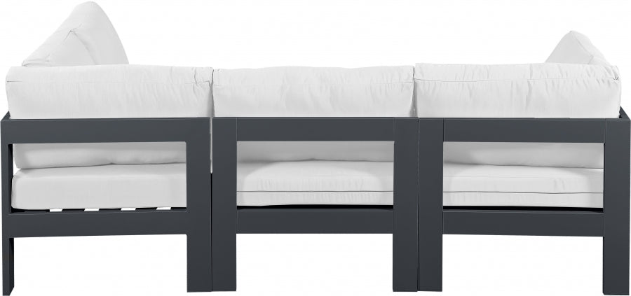 [HOT DEAL] Nizuc Fabric / Foam / Aluminum White Outdoor Patio Modular Sectional