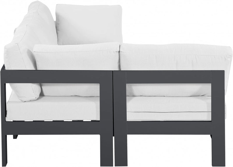 [HOT DEAL] Nizuc Fabric / Foam / Aluminum White Outdoor Patio Modular Sectional