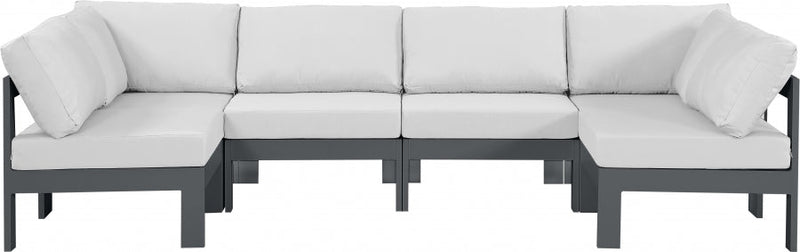 [HOT DEAL] Nizuc Fabric / Foam / Aluminum White Outdoor Patio Modular Sectional