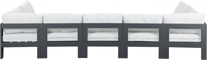 [HOT DEAL] Nizuc Fabric / Foam / Aluminum White Outdoor Patio Modular Sectional