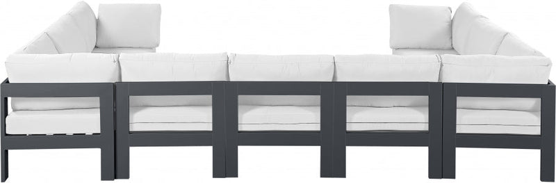 [HOT DEAL] Nizuc Fabric / Foam / Aluminum White Outdoor Patio Modular Sectional
