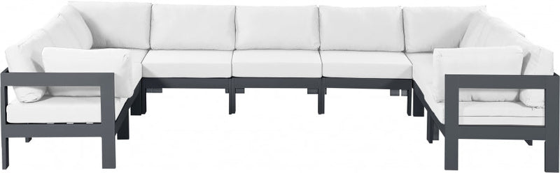 [HOT DEAL] Nizuc Fabric / Foam / Aluminum White Outdoor Patio Modular Sectional