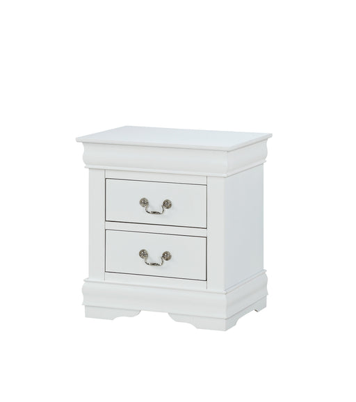 Louis Philip White Nightstand - Lara Furniture